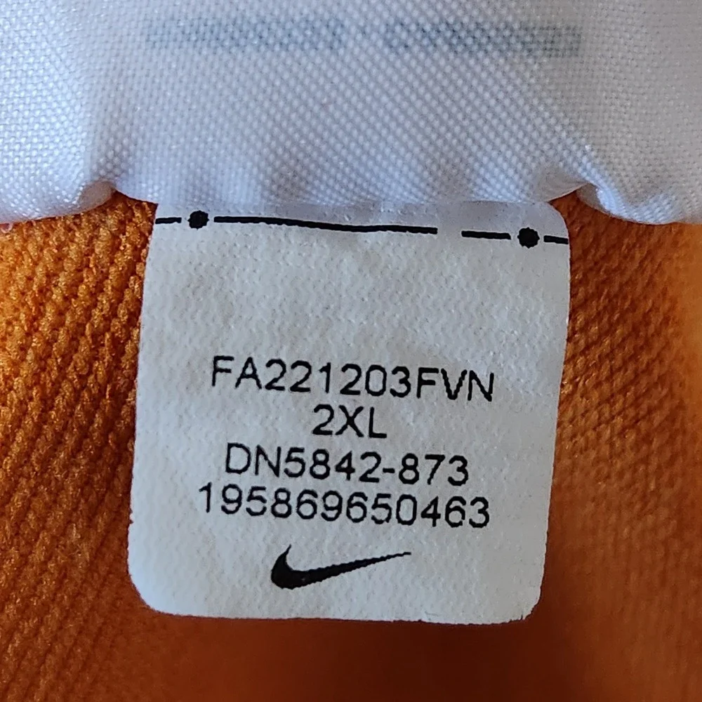Tennessee Volunteers Nike Hoodie Mens 2XL Orange Dri-Fit Performance Pullover